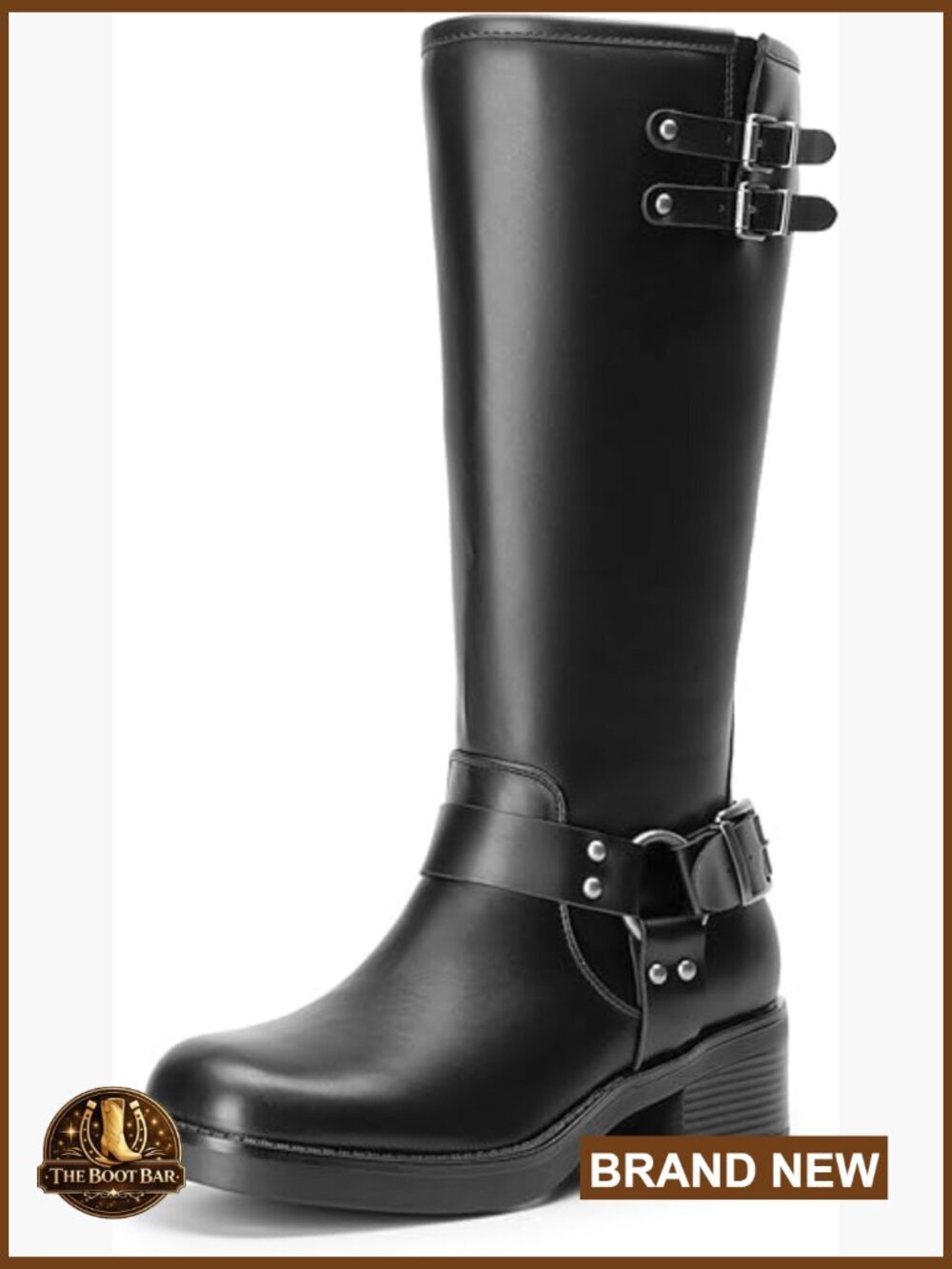 Women's Knee High Combat Boots Lace Up Chunky Heel Booties Side Zipper